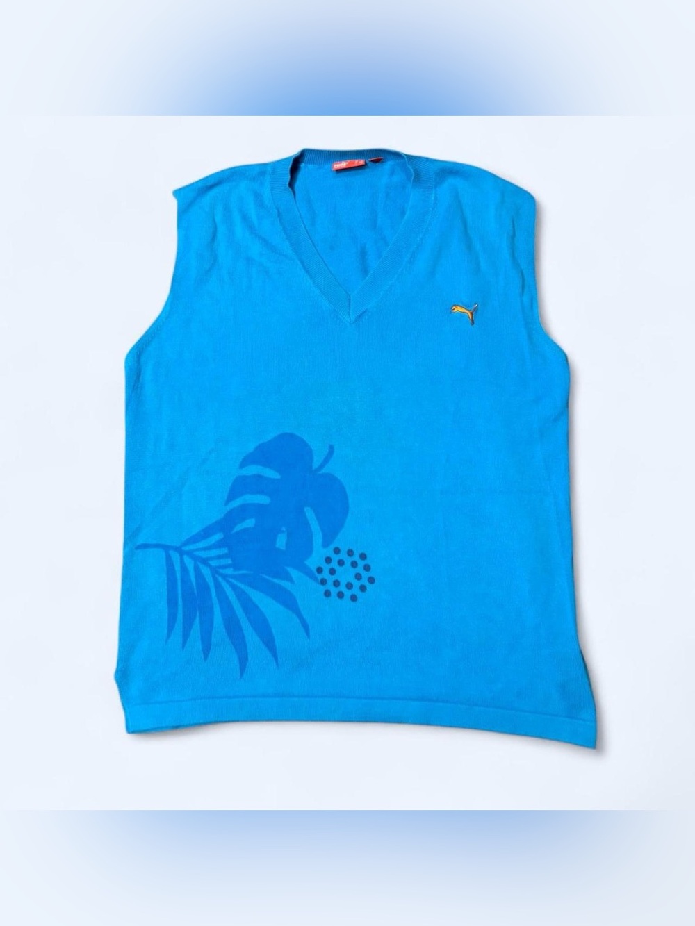Puma Blue Floral Sweater Vest!